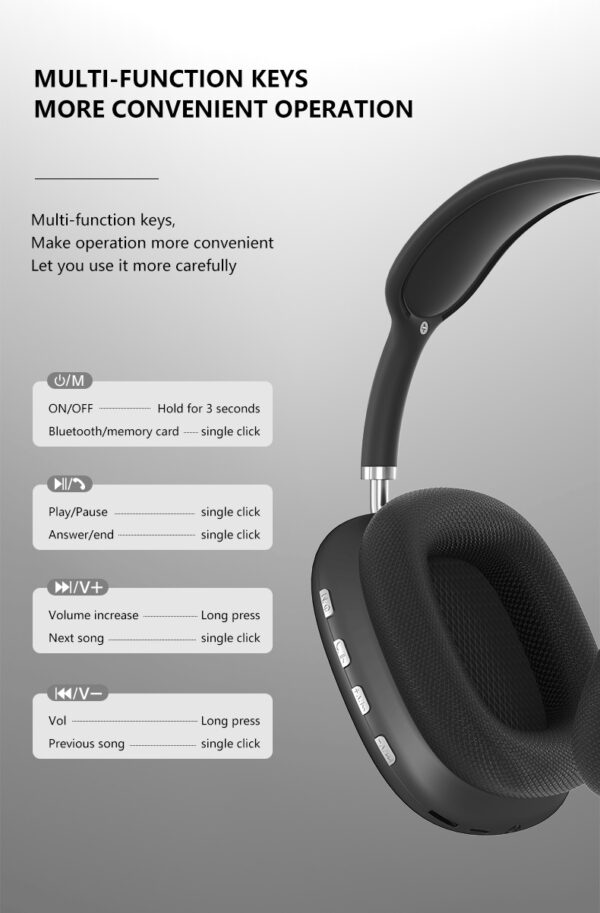 Premium Wireless Bluetooth 5.0 Headphones – Long Battery Life - Image 12