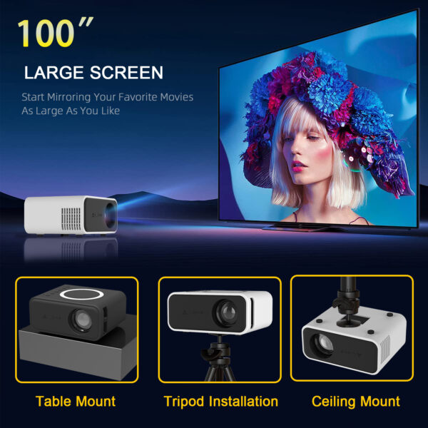 Wired/Wireless Mini Projector - Image 7