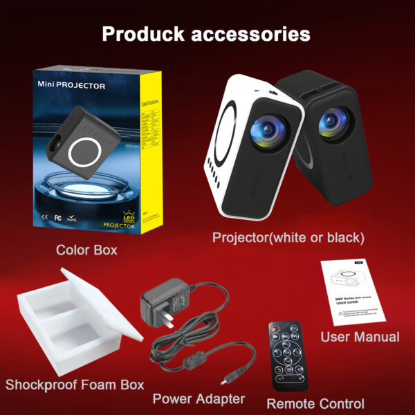 Wired/Wireless Mini Projector - Image 10