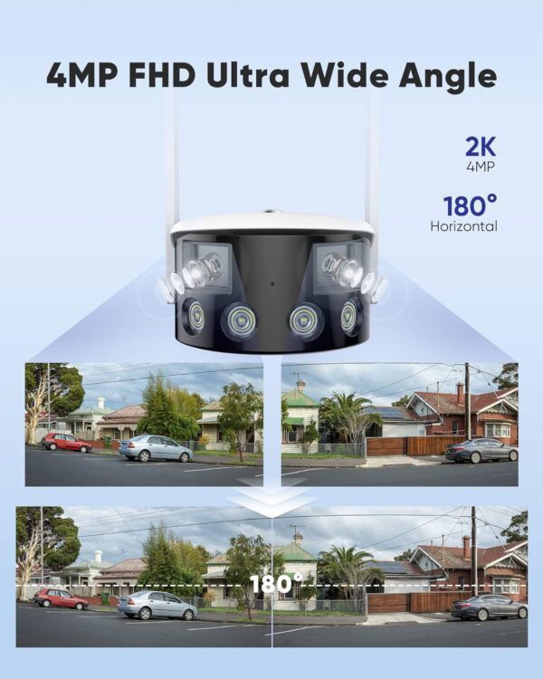 4MP Dual-Lens Wide View Wi-Fi Camera - scenery